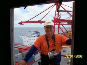 Mal West of Brisbane Australia on a cargo ship