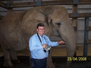 Mal West of Brisbane Australia with an elephant